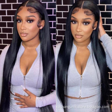 Straight Lace Front Human Hair Wigs 13x4 Frontal Wig for Black Addictive Glueless Peruvian Women 30 40 Inch Swiss Lace 8-40 Inch